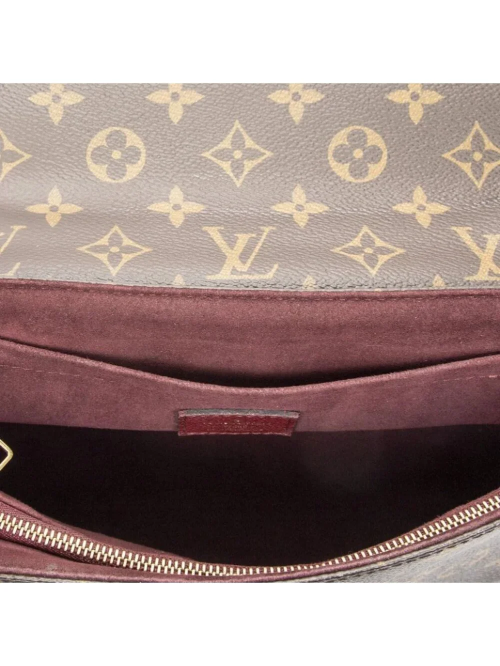Louis Vuitton Saint Placide Burgundy Brown Monogram Canvas Shoulder